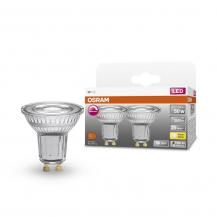 2x OSRAM GU10 LED Superstar PAR16 Strahler 4,5W=50W 36°-Abstrahlwinkel 2700K warmweißes Licht GLAS